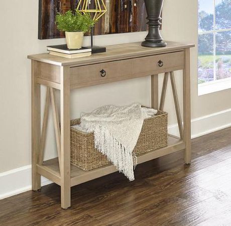 Edgewood Rustic Gray Console Table | Walmart Canada Throughout Gray Wash Console Tables (View 12 of 20)
