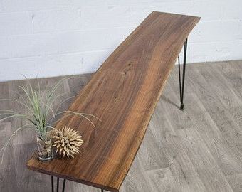 Elegant Reclaimed Black Walnut Coffee Table – Natural/rustic/modern In Dark Walnut Console Tables (View 4 of 20)