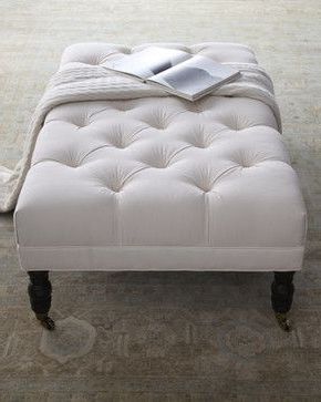 Ellsworth Rectangular Tufted Ottoman – Traditional – Footstools And Within Tufted Ottomans (View 6 of 20)