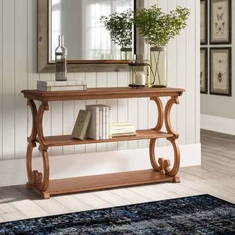 Elvira 60" Console Table & Reviews | Birch Lane | Farmhouse Console For Rustic Walnut Wood Console Tables (View 10 of 20)