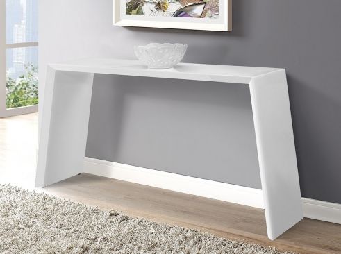 Emily White High Gloss Modern Console Tablewhiteline | Choice Regarding Square High Gloss Console Tables (Gallery 20 of 20)