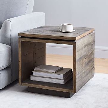 Emmerson® Modern Side Table – Stone Gray | West Elm For Gray And Gold Console Tables (View 3 of 20)