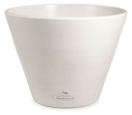 Era 14 Diam 10h Cone Planter In White – Planters – Entryway – Room Inside Beige And White Ombre Cylinder Pouf Ottomans (View 2 of 20)
