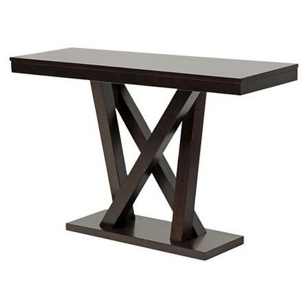 Everdon Modern Sofa Table Dark Brown – Baxton Studio | Modern Sofa In Dark Brown Console Tables (View 16 of 20)