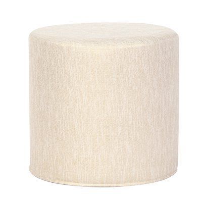 Everly Quinn Ashlynn 18" 100% Polyester Round Solid Color Standard Within Natural Solid Cylinder Pouf Ottomans (View 1 of 20)