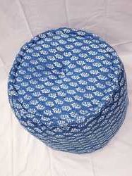 Fabric Ottoman At Best Price In India Regarding Beige Ombre Cylinder Pouf Ottomans (View 1 of 20)