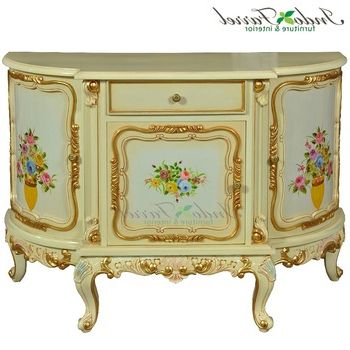Factory Directly Solid Wood Half Moon Console Table With Gold Leaf For Cream And Gold Console Tables (View 5 of 20)