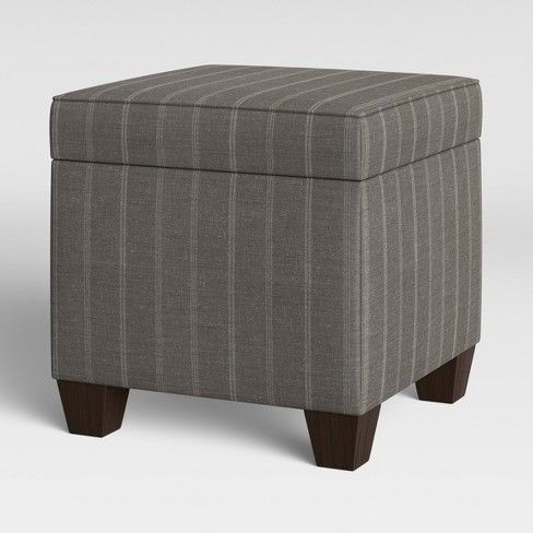 Fairland Square Storage Ottoman – Pale Pink Velvet – Threshold In Dark Red And Cream Woven Pouf Ottomans (View 11 of 20)
