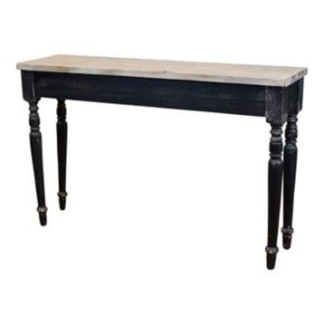 Farmhouse Black Console Table With Natural Top | Kirklands | Black With Dark Coffee Bean Console Tables (View 8 of 20)