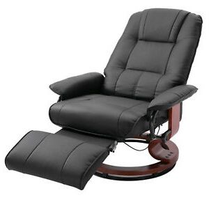 Faux Leather Adjustable Traditional Manual Swivel Recliner Chair Regarding Black Faux Leather Swivel Recliners (View 5 of 20)