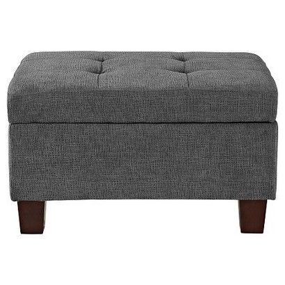 Felton Tufted Small Storage Ottoman – Threshold™ – Grey | Small Storage Intended For Brown And Gray Button Tufted Ottomans (View 7 of 20)