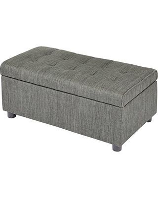 First Hill First Hill Arlos Rectangular Fabric Storage Ottoman With Throughout Gray Fabric Oval Ottomans (View 4 of 20)