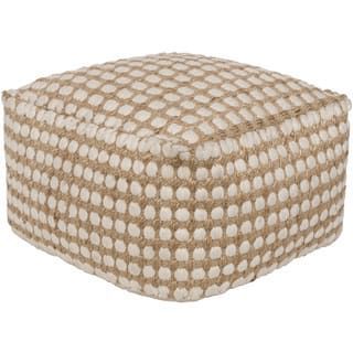 Flanner Fabric Square Pouf Ottomanchristopher Knight Home | Living Intended For White Wool Square Pouf Ottomans (View 14 of 20)