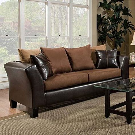 Flash Furniture Riverstone Sierra Chocolate Microfiber Sofa (with Regarding Cocoa Console Tables (View 1 of 20)