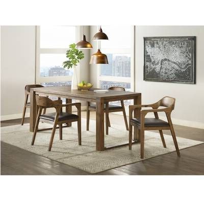 Franke Faux Leather Wood Bench | Solid Wood Dining Set, Dining Table Intended For White Grained Wood Hexagonal Console Tables (View 11 of 20)