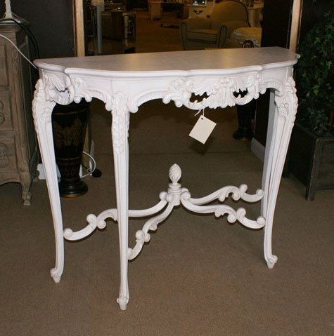 French Chateau White Console Table In 2020 | White Console Table In Geometric White Console Tables (Gallery 20 of 20)