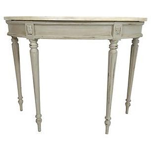French Demi Lune Marble Top Console | Marble Top, Entryway Tables, Home Pertaining To Marble Top Console Tables (View 18 of 20)