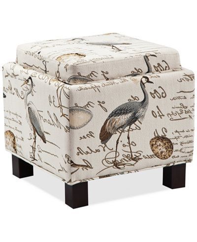 Furniture Lowland Fabric Accent Storage Ottoman With Pillows & Reviews With Natural Fabric Square Ottomans (View 16 of 20)