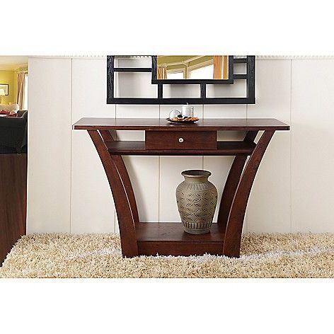 Furniture Of America 47" Emory Dark Walnut Sofa Table On Sale At Shophq For Dark Walnut Console Tables (View 11 of 20)