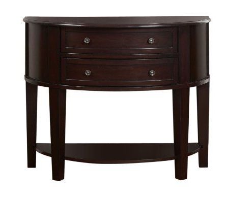 Furniture Of America Bonitte Semi Circle Console Table, Espresso | Wood Regarding Espresso Wood Storage Console Tables (View 13 of 20)
