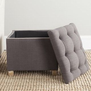Furniture Of America Rayson Contemporary Ivory Moroccan Print Square Within Gray And Beige Trellis Cylinder Pouf Ottomans (View 9 of 20)