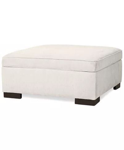 Furniture Radley Fabric Storage Ottoman, Created For Macy's & Reviews With Lavender Fabric Storage Ottomans (View 4 of 20)