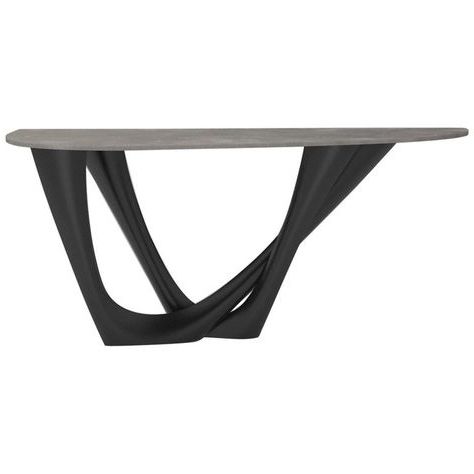 G Console Table Duo In Powder Coated Steel With Concrete Topzieta Within Modern Concrete Console Tables (View 16 of 20)