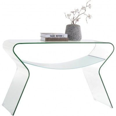 Gala Iii (120cm) Clear Glass Console Table | Glass Console Table With Clear Glass Top Console Tables (View 13 of 20)