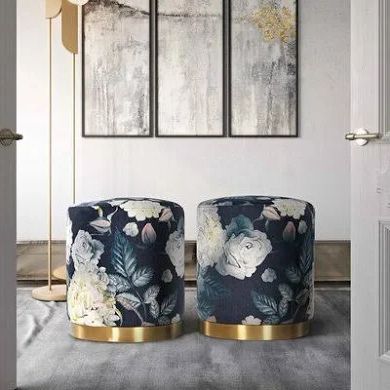 Gem Colored Furniture – Google Shopping | Velvet Ottoman, Floral Intended For Fresh Floral Velvet Pouf Ottomans (View 6 of 20)