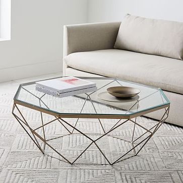 Geometric Coffee Table | West Elm Within Geometric Glass Top Gold Console Tables (View 10 of 20)