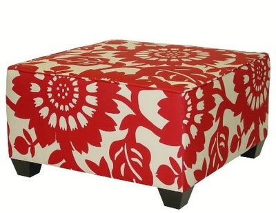 Georgetown Square Cocktail Ottoman In Cherry (View 9 of 20)