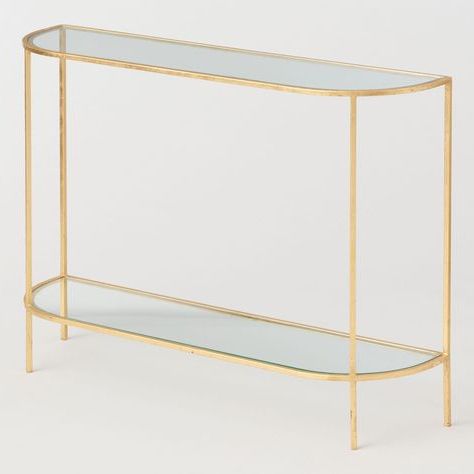 Glass And Gold Leaf Rosalyn Console Table In 2020 | Console Table Inside Silver Leaf Rectangle Console Tables (View 11 of 20)