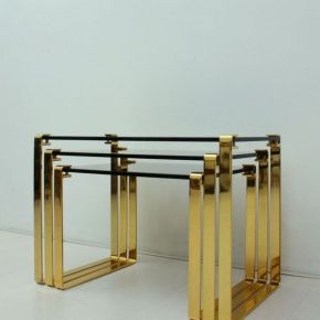 Gold And Glass Nesting Tables • Klassik 1022 | Good Old Vintage Pertaining To Antique Gold Nesting Console Tables (View 13 of 20)