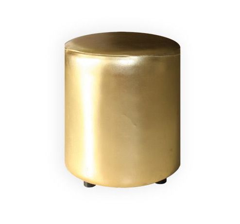 Gold Round Ottoman / This Ottoman Has Sold But We Can Make One Very In Beige Ombre Cylinder Pouf Ottomans (View 16 of 20)