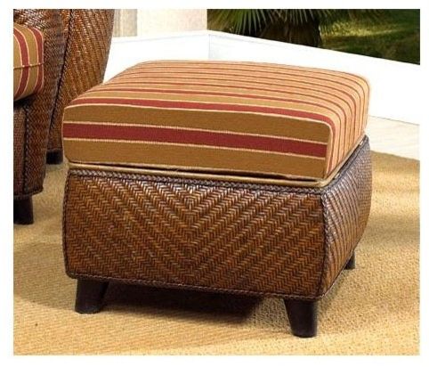 Grand Bahama Rattan Storage Ottoman In Urban – Traditional – Footstools With Regard To Woven Pouf Ottomans (View 2 of 20)