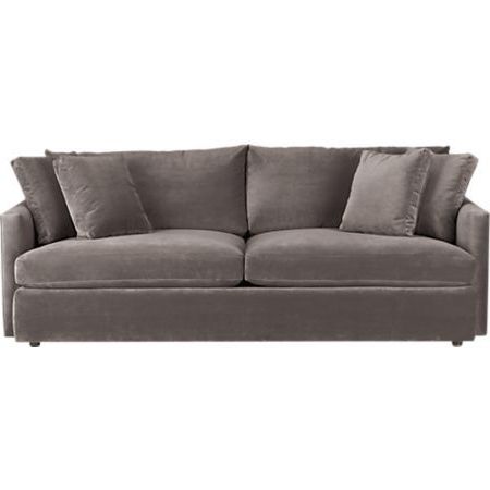 Gray (otter) Crate And Barrel Lounge Sofa | Comfortable Couch Pertaining To Ecru And Otter Console Tables (View 4 of 20)
