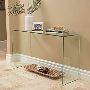 Great Deal Furniture Classon Glass Console Table | Console Table, Glass With Regard To Clear Acrylic Console Tables (View 4 of 20)