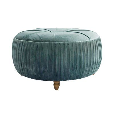 Green Round Ottomans & Poufs You'll Love | Wayfair With Wool Round Pouf Ottomans (View 9 of 20)