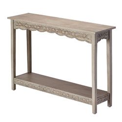Grey Euclid Washed Carved Wooden Console Table | Temple & Webster Throughout Gray Wash Console Tables (View 11 of 20)