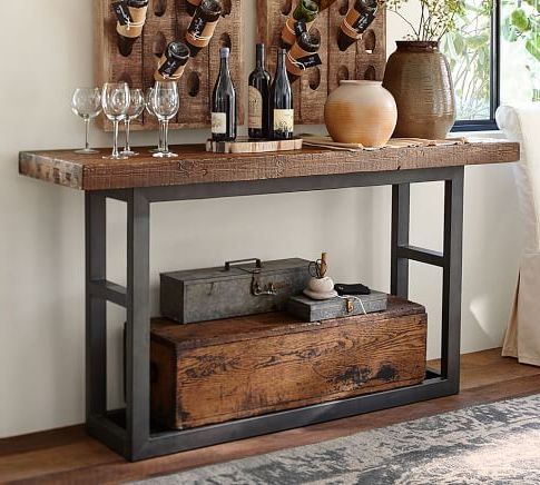 Griffin Reclaimed Wood End Table | Reclaimed Wood Console Table, Wood Inside Barnwood Console Tables (View 5 of 20)
