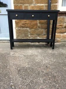 H80 W100 D22cm Bespoke Console Hall Table 3 Drawer 1 Shelf Chunky Throughout Antique Blue Wood And Gold Console Tables (View 10 of 20)