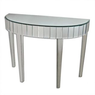 Half Moon Mirrored Console Table Look 4 Less Throughout Mirrored And Silver Console Tables (View 18 of 20)