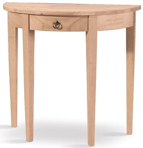 Half Round Console Table With Drawer – 32" | Entry Table With Drawers Throughout Leaf Round Console Tables (View 16 of 20)