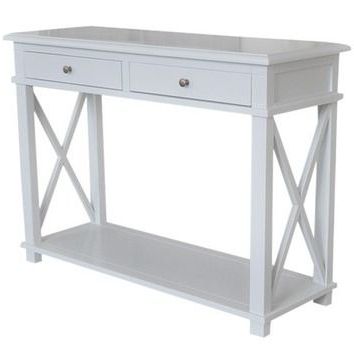 Hamptons X Brace 2 Drawer Birch Console Table | Console Table, Hallway Within 2 Drawer Oval Console Tables (View 14 of 20)