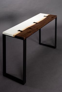 Hand Crafted Concrete And Black Walnut Console Tableconcrete Pete For Walnut Console Tables (Gallery 19 of 20)