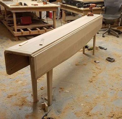 Hand Crafted Narrow Drop Leaf Console That Expands To A Full Size Throughout Leaf Round Console Tables (Gallery 20 of 20)