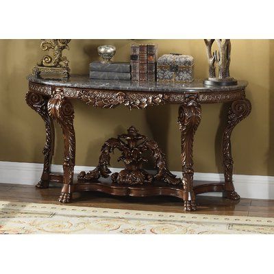 Hapsburg 54'' Console Table And Mirror Set | Meridian Furniture Throughout Antique Blue Wood And Gold Console Tables (View 8 of 20)