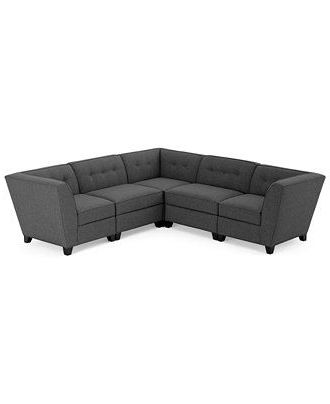 Harper Fabric 5 Piece Modular Sectional Sofa – Couches & Sofas Inside 5 Piece Console Tables (View 6 of 20)