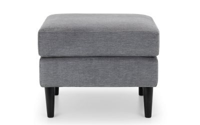 Hayward Ottoman – Dark Grey Chenille | Julian Bowen Limited For White And Light Gray Cylinder Pouf Ottomans (View 9 of 20)