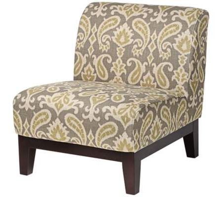 Hazel Gray Ikat Armless Accent Chair | 55downingstreet | Armless Inside Gray Chenille Fabric Accent Stools (View 4 of 20)